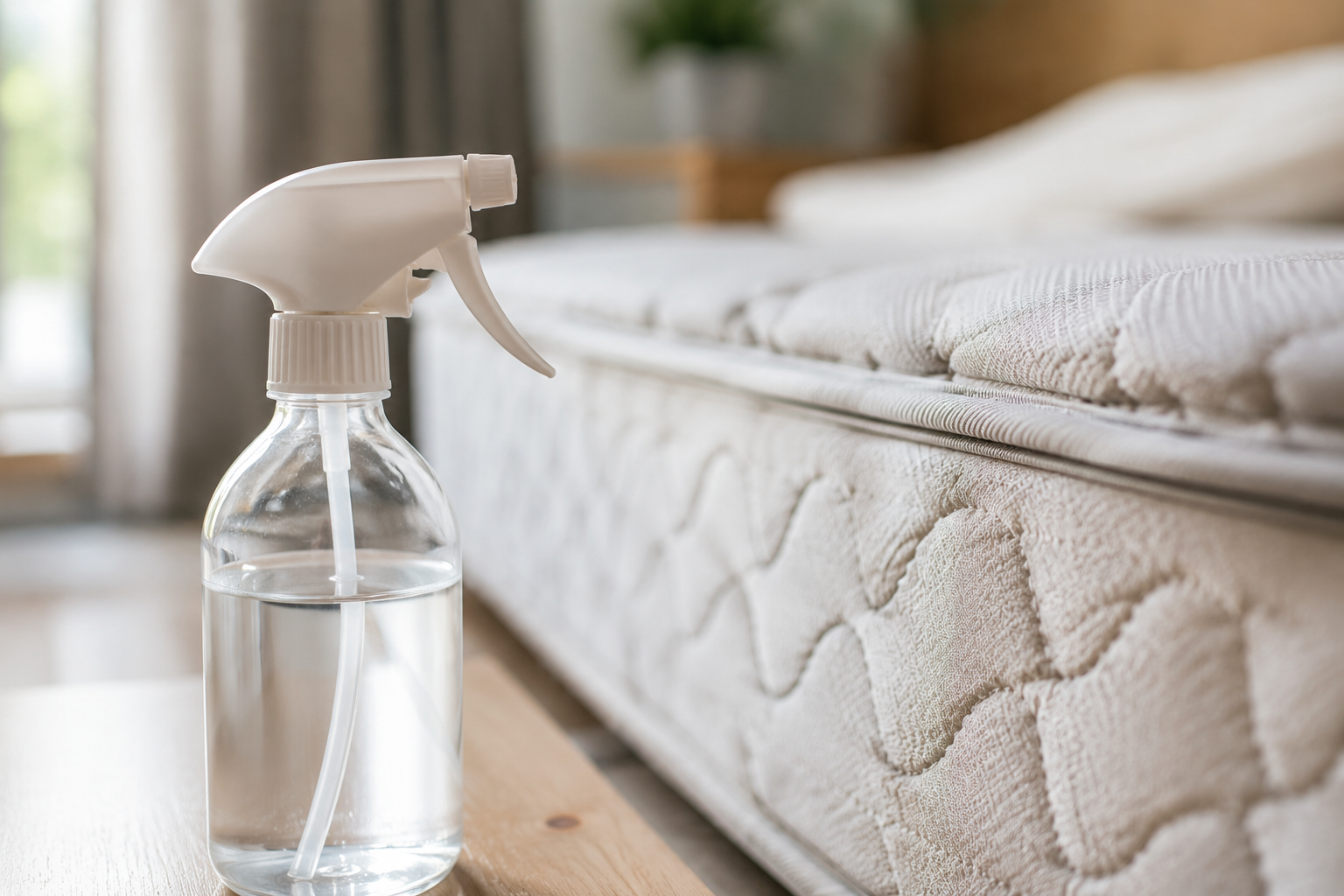 Does vinegar kill bed bugs - spray bottle test on mattress