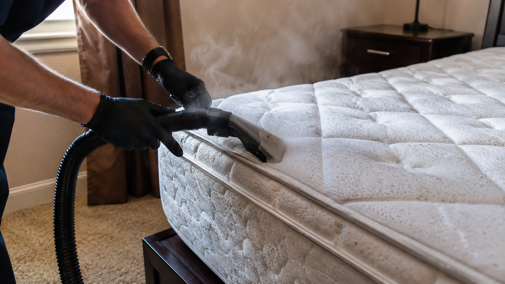 Does steam kill bed bugs - steamer treating a mattress seam