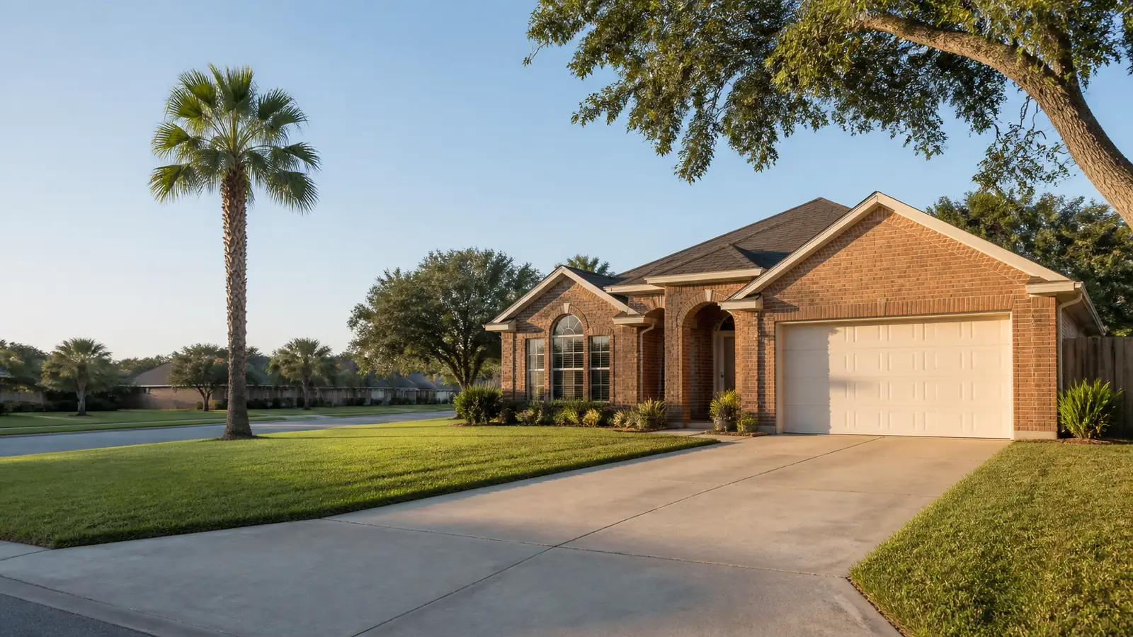 Bed bug treatment in League City, TX service area: brick home on a residential street